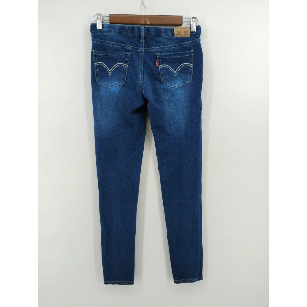 Levis 511 Slim Girls Blue Stretch Straight  Denim Jeans Pants Sz 14R